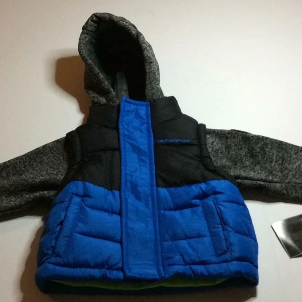 Weatherproof  Jacket 12M Royal Blue Black NWT